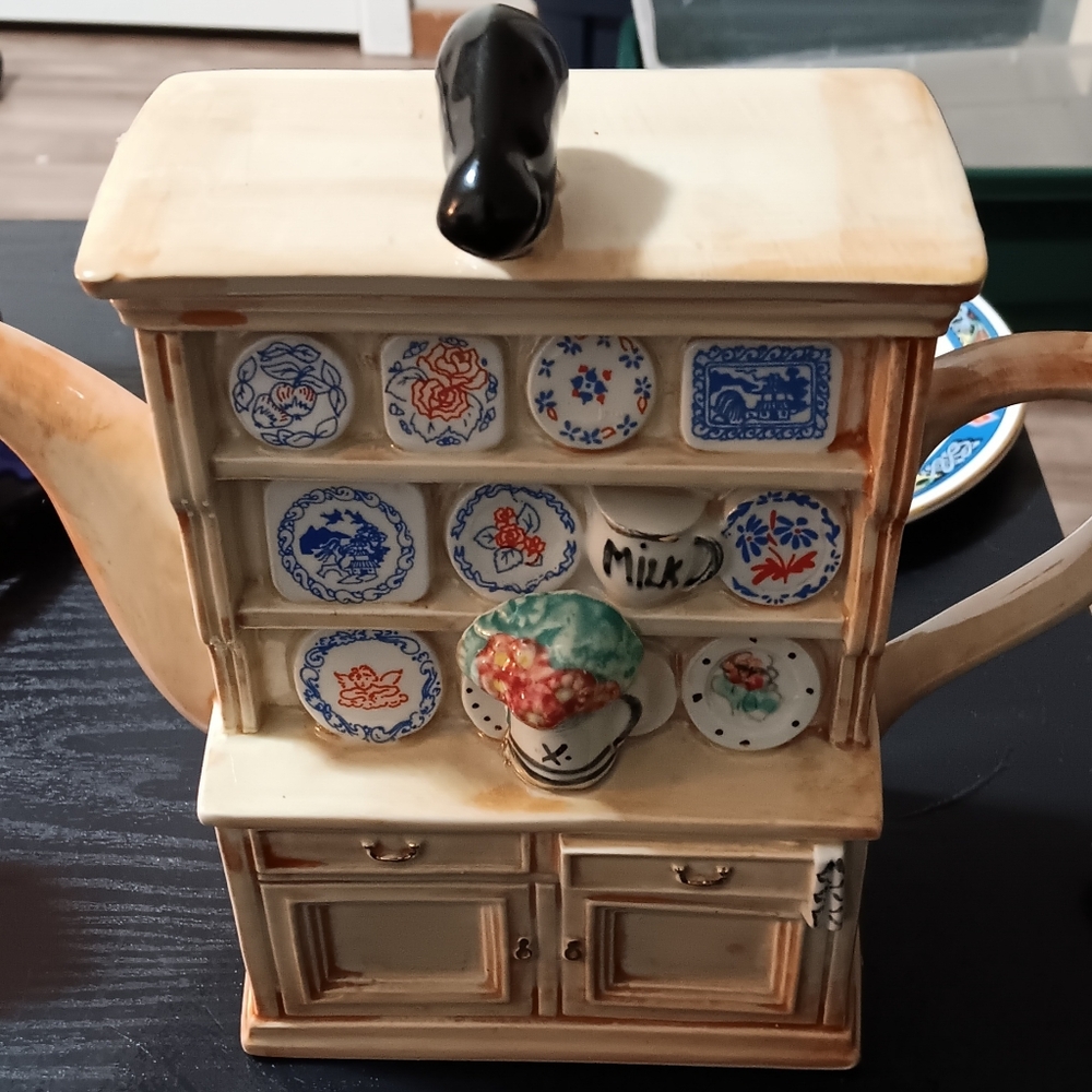 West germany made Vintage Ceramic Teapot with Floral Design
